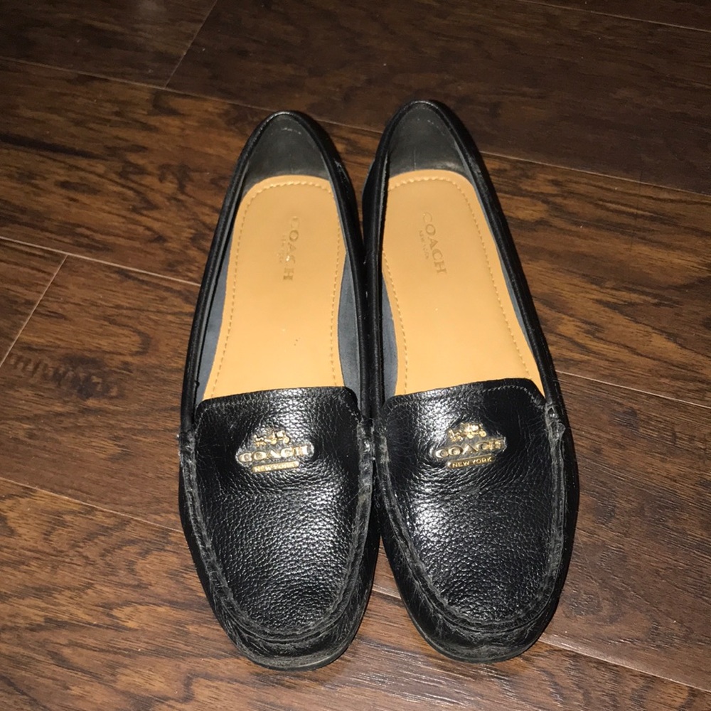 Coach black moccasins